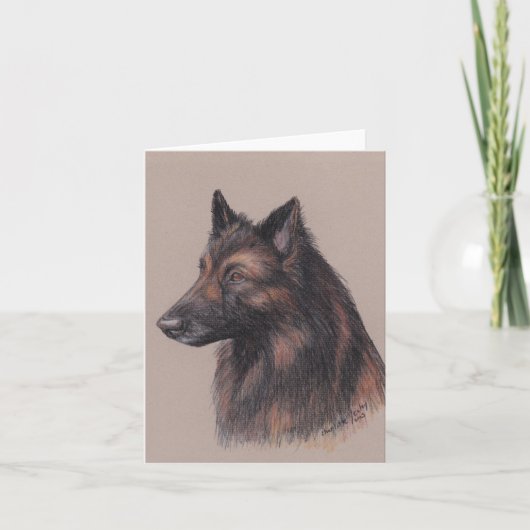 Belgique Carte Tervuren Dog Art Note avec Envelopp (Devant)