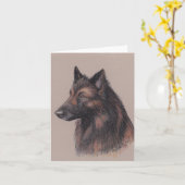 Belgique Carte Tervuren Dog Art Note avec Envelopp (Fleur jaune)