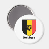 Belgique Crest / Belgische vlag Magneet (Voorkant / Achterkant)
