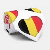 Belgique Drapeau Couleurs Coeur Motif Cravate (Roulé)