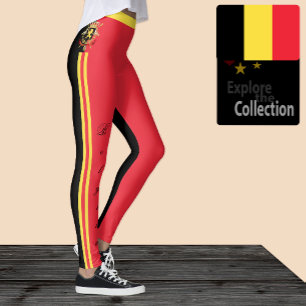 Belgique leggings de mode, Drapeau Belge /sports