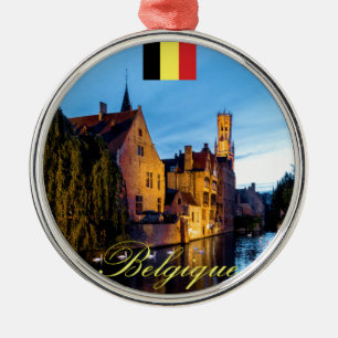 Belgique Medieval Brugge - Pro Foto Metalen Ornament