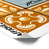 Belgique Poster Vintage voyage restauré (Coin)