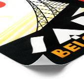 Belgique Poster Vintage voyage restauré (Coin)