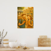 Belgique Waffle Adventure - Cosy Travel Poster (Cuisine)