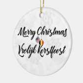 Belgisch-Amerikaanse bilaterale vakantieverval Keramisch Ornament (Links)