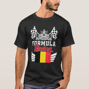 Belgisch autoras België vlag racewagen T-shirt