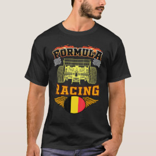 Belgisch autoras België vlag racewagen T-shirt