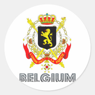 Belgisch embleem ronde sticker