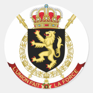 belgisch embleem ronde sticker