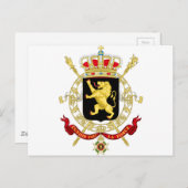 Belgisch Embleem - Wapenstoofd van België Briefkaart (Voorkant / Achterkant)