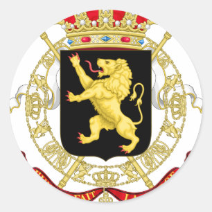 Belgisch Embleem - Wapenstoofd van België Ronde Sticker