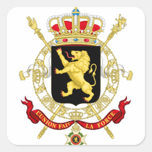 Belgisch Embleem - Wapenstoofd van België Vierkante Sticker