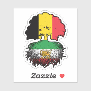 Belgisch geteelde Iraanse wortels Leeuw en Zon Sticker