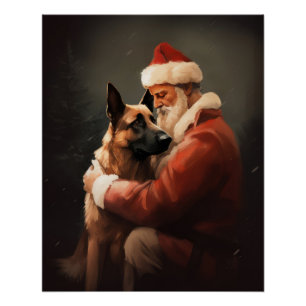 Belgisch Malinoi met Sinterklaas Feestelijke Kerst Perfect Poster