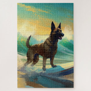 Belgisch Malinoi Strand Surfen Schilderij Legpuzzel