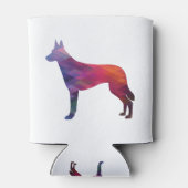 Belgisch Malinois Geometric Pattern Silhouette Pur Blikjeskoeler (Achterkant)