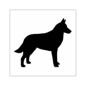 Belgisch Malinois Hondenras Silhouette Rubberstempel (Afrduk)
