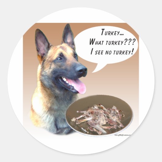 Belgisch Malinois Turkije Ronde Sticker (Voorkant)