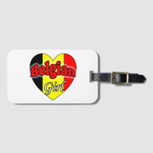 Belgisch meisje bagagelabel