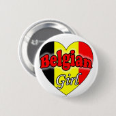 Belgisch meisje ronde button 5,7 cm (Voorkant /achterkant)