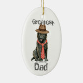 Belgisch Ornament van Sheepdog Dad Ceramic (Rechts)