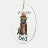 Belgisch Ornament van Sheepdog Dad Ceramic (Links)