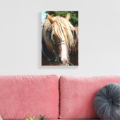 Belgisch paard canvas afdruk (Insitu (Woonkamer))