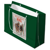Belgisch paard Sleigh Bells Ring Groot Cadeauzakje (Voorkant Gekanteld)