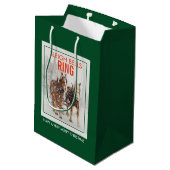 Belgisch paard Sleigh Bells Ring Medium Cadeauzakje (Achterkant Gekanteld)