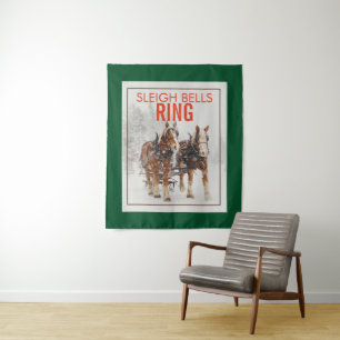 Belgisch paard Sleigh Bells Ring Wandkleed