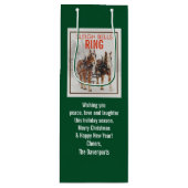 Belgisch paard Sleigh Bells Ring Wijn Cadeautas (Voorkant)