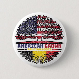 Belgische Amerikaanse Amerikaanse US Verenigde Sta Ronde Button 5,7 Cm