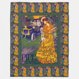 Belgische Art Nouveau Automobile Ad Fleece Deken
