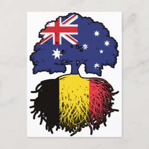 Belgische Australische Australië - boomstammen Briefkaart