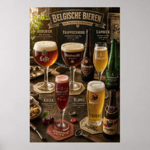Belgische Bierstijlen Herberg Gids Poster