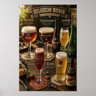 Belgische Bierstijlen Herberg Gids Poster