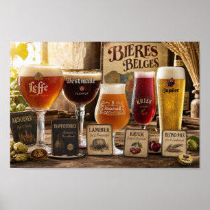 Belgische Biertradities en Smaakposter Poster