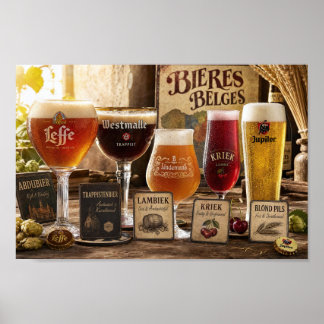 Belgische Biertradities en Smaakposter Poster