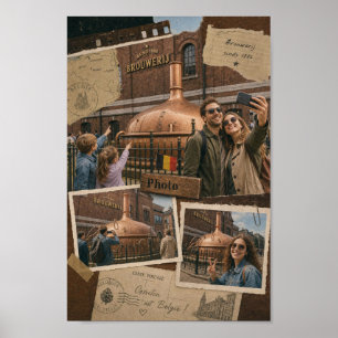 Belgische Brouwerij Postkaart Collage Poster