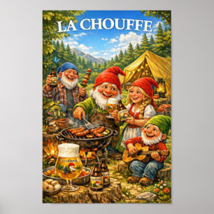 Belgische Campfire Bier Verzamelposter Poster
