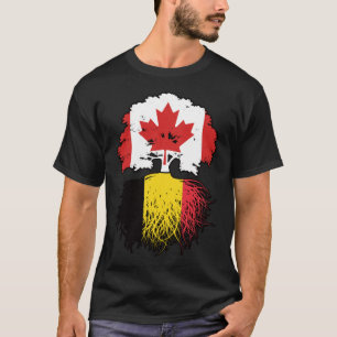 Belgische Canadese vlag voor boomstammen van Canad T-shirt