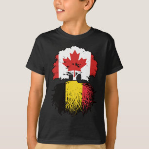 Belgische Canadese vlag voor boomstammen van Canad T-shirt