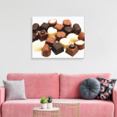 Belgische chocolade canvas afdruk (Insitu (Woonkamer))
