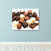 Belgische chocolade canvas afdruk (Insitu (Houten vloer))