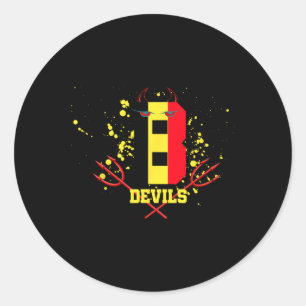 Belgische Duivels Voetbal Sport Ronde Sticker