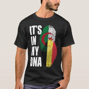 Belgische en Algerijnse mix DNA vlag erfgoed T-shirt