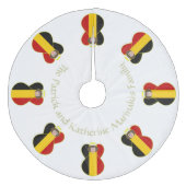 Belgische engelenvlag Kerstmis Fleece Kerstboom Rok (Voorkant)