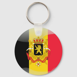 Belgische glanzende vlag sleutelhanger