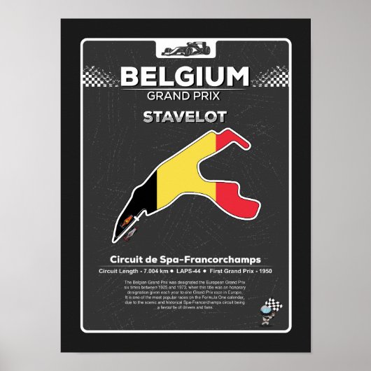 Belgische GP Poster (Voorkant)